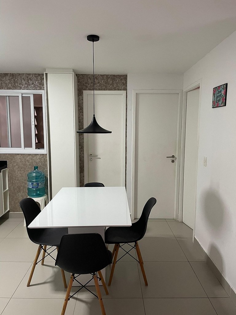 Flat 2 quartos a 50m da praia perto da feirinha