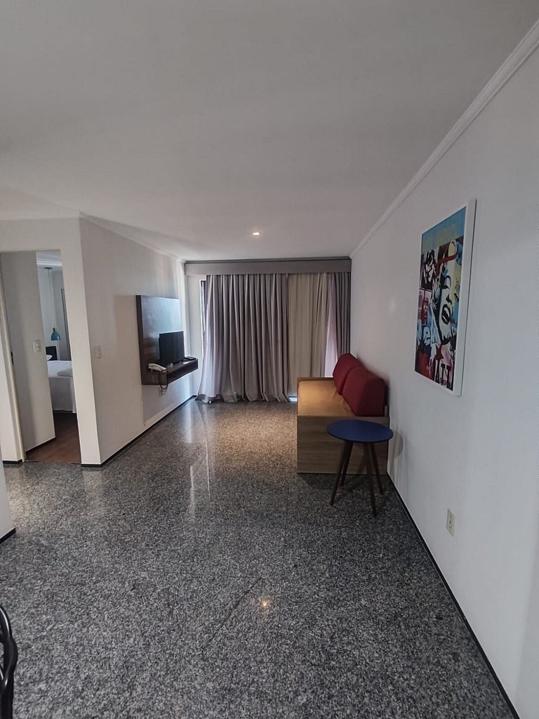 Flat Econômico 50M Beira Mar Vista Mar AP1804