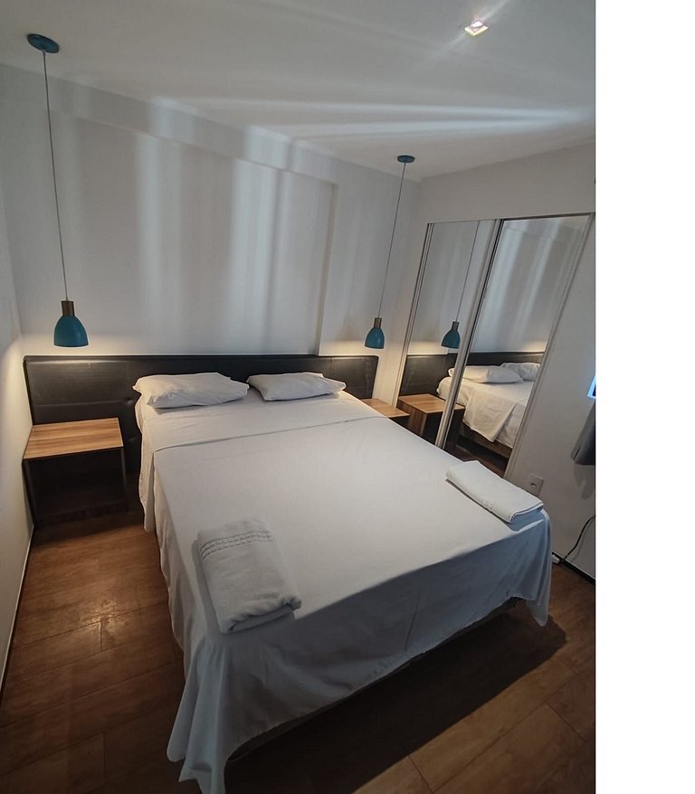 Flat 2 quartos a 50m da Beira-Mar c/ café da manhã