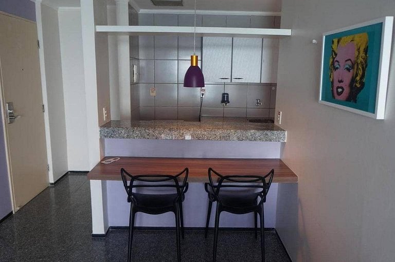 Flat 2 quartos a 50m da Beira-Mar c/ café da manhã