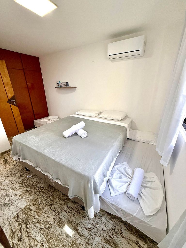 Apto preferido pelas famílias, 200m da beira mar