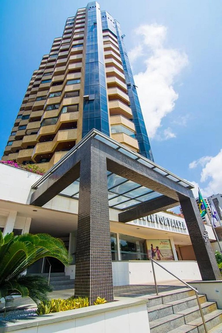 Flat beira mar com linda vista e hidromassagem