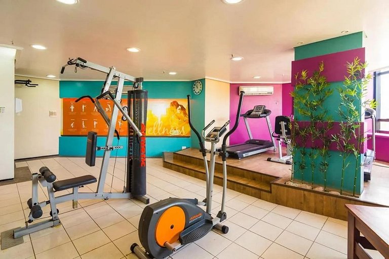 Flat beira mar com linda vista e hidromassagem