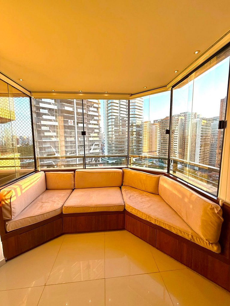Flat beira mar com linda vista e hidromassagem