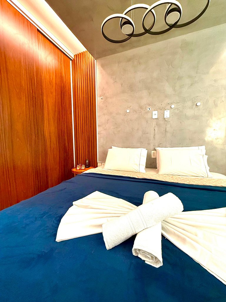 Flat beira mar com linda vista e hidromassagem