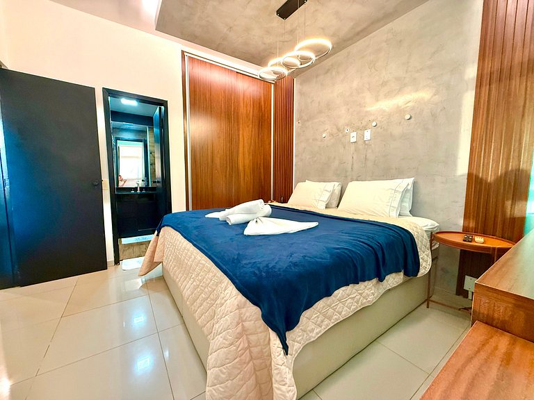 Flat beira mar com linda vista e hidromassagem