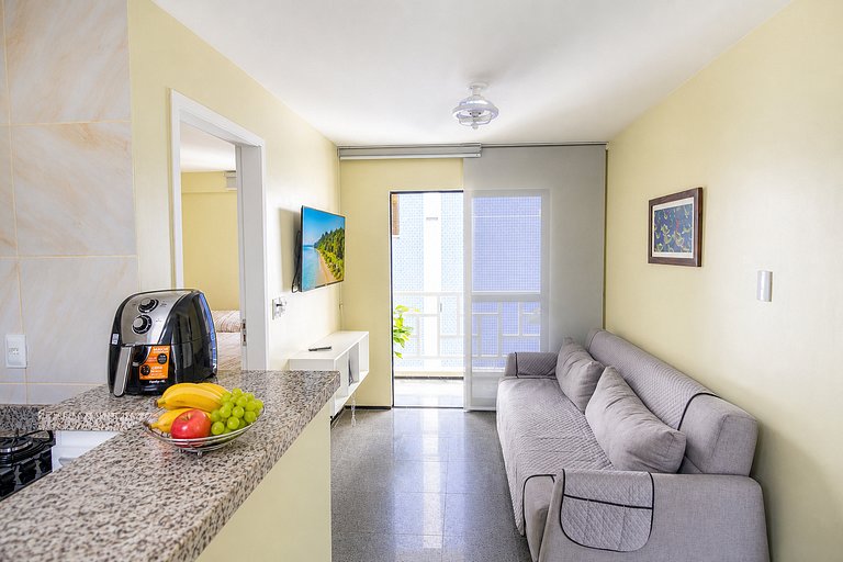Flat acolhedor, a 200 m da Beira Mar