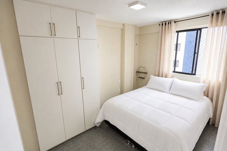 Flat acolhedor, a 200 m da Beira Mar