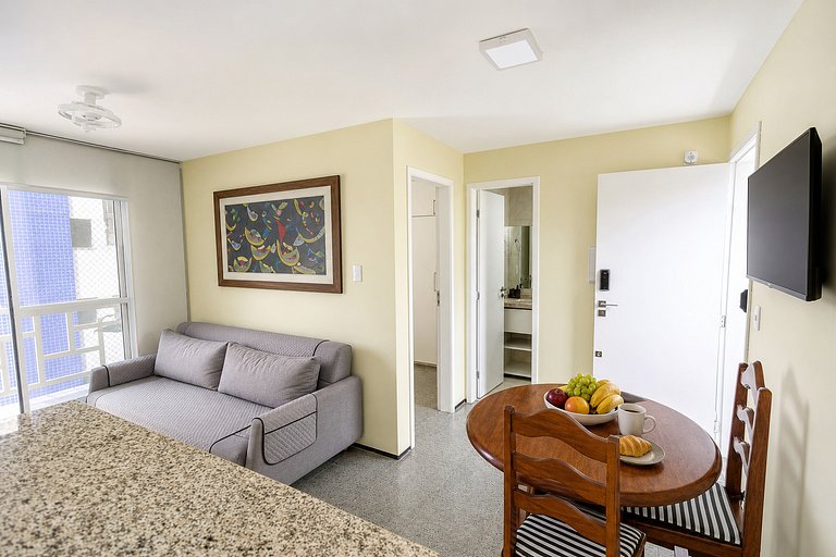 Flat acolhedor, a 200 m da Beira Mar