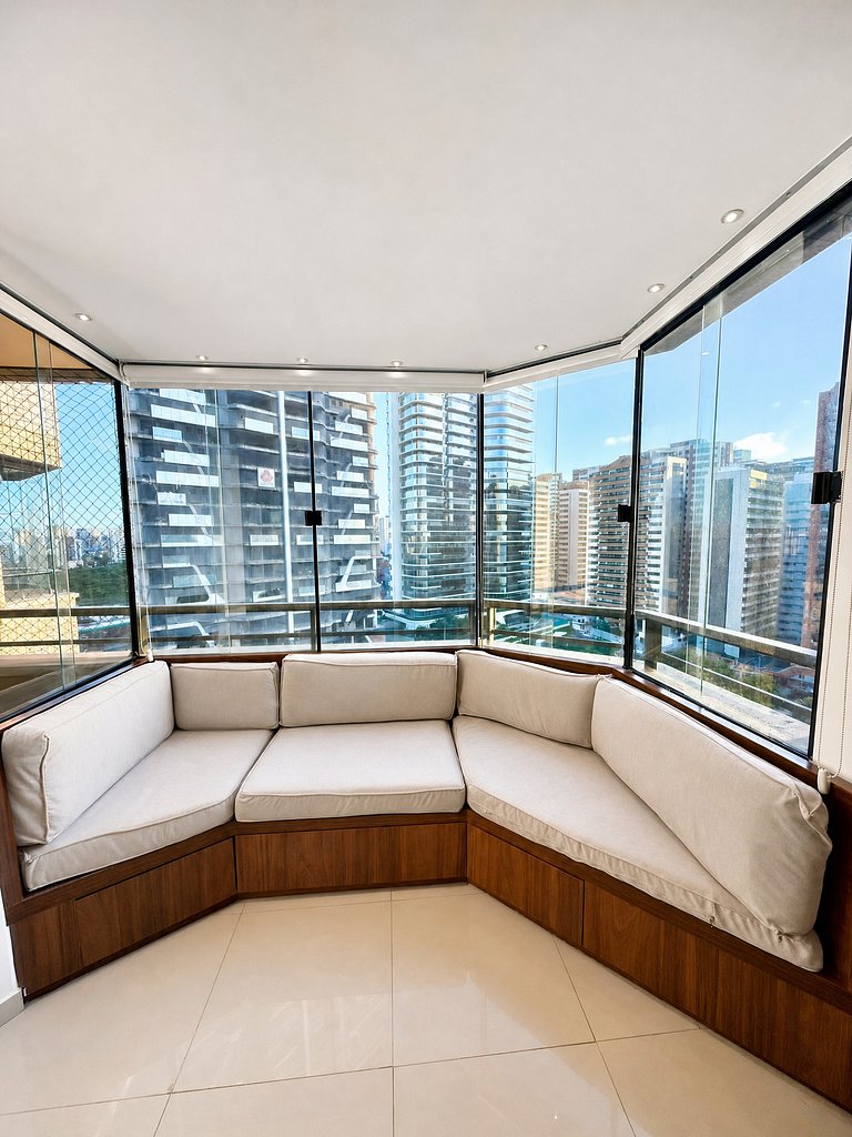 Flat beira mar com linda vista e hidromassagem