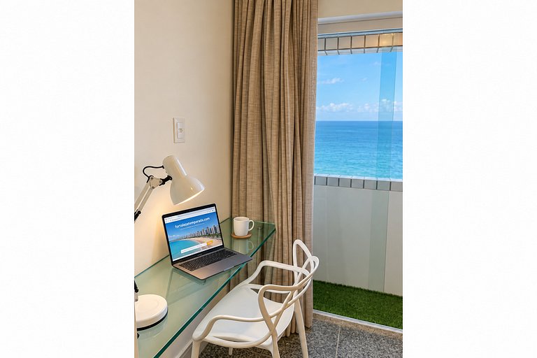 Sea view penthouse, private deck, barbecue