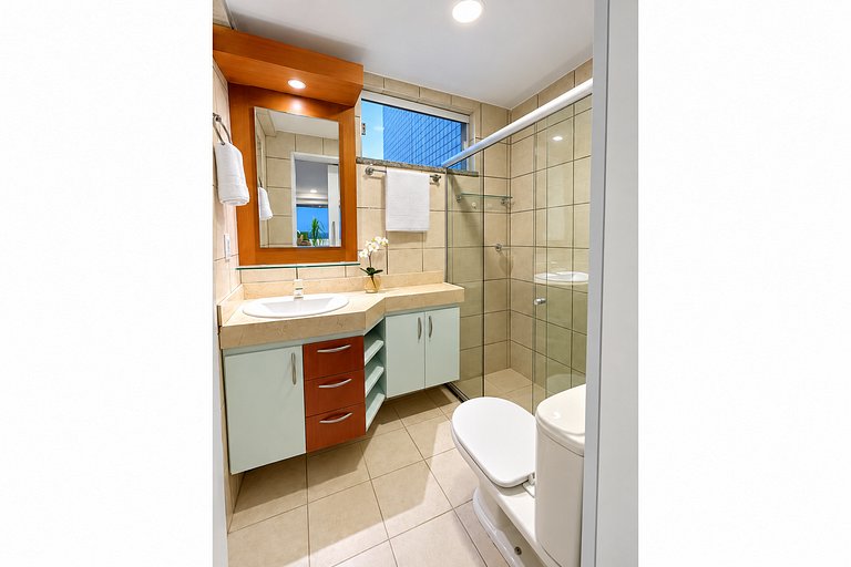 Sea view penthouse, private deck, barbecue