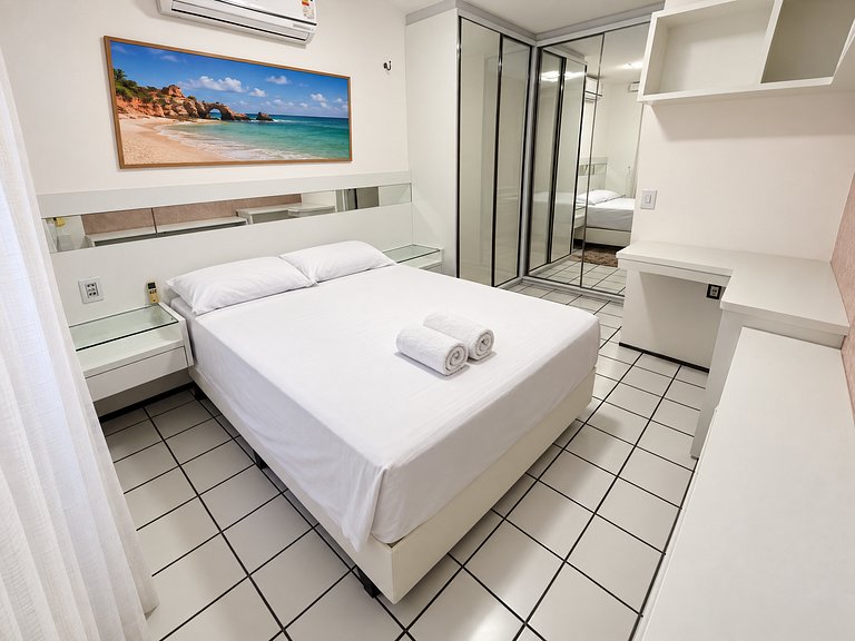 Apê família 3 quartos 200m da feirinha beira mar
