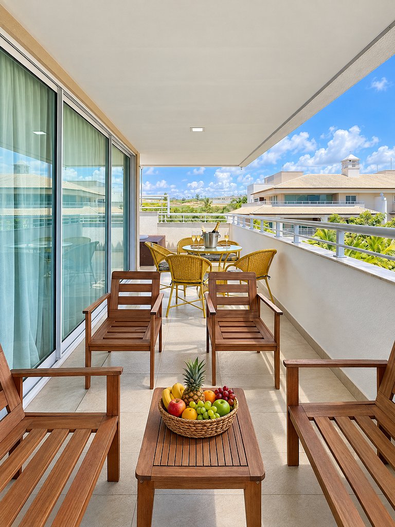 Cobertura no Golf Ville deck privativo com jacuzzi e churras
