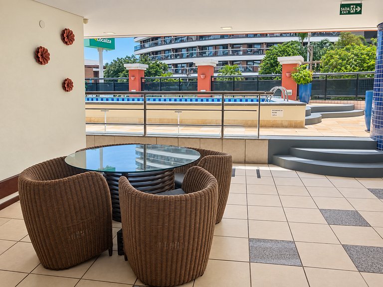 Flat moderno, 2 quartos dentro de hotel famoso