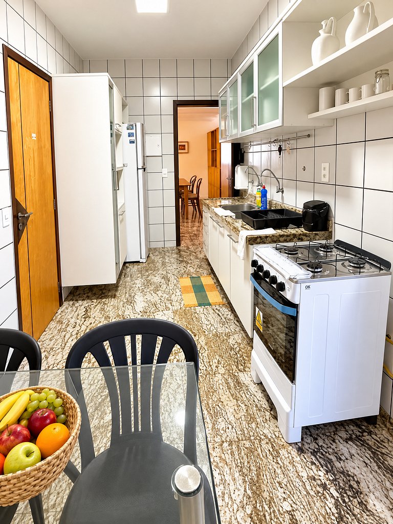 Apto preferido pelas famílias, 200m da beira mar