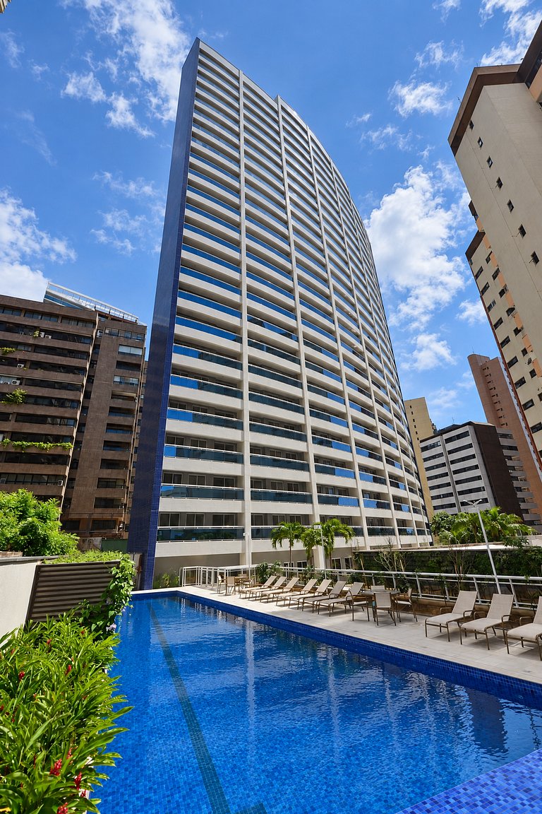 Flat 2 quartos a 50m da praia perto da feirinha
