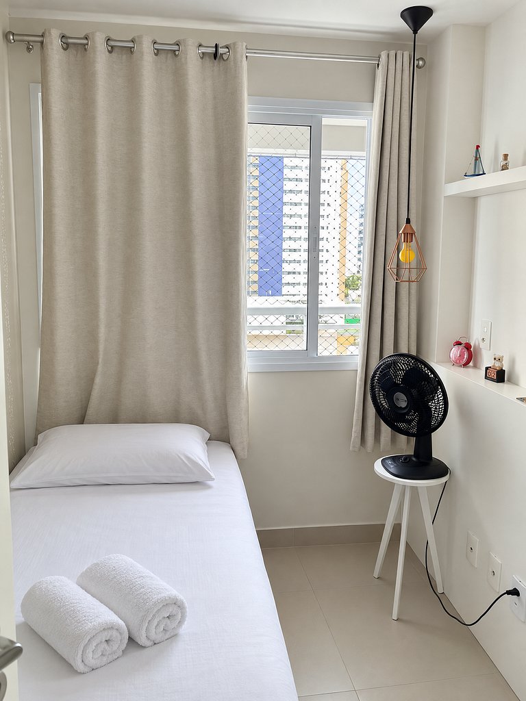 Flat 2 quartos a 50m da praia perto da feirinha