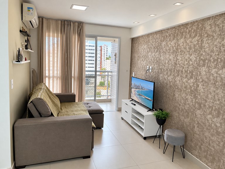Flat 2 quartos a 50m da praia perto da feirinha